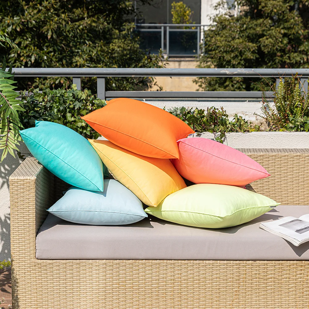 Wasserdichte Kissenbezüge für den Außenbereich, 30 x 50 cm, 45 x 45 cm, Kissenbezüge für Terrassenmöbel, Außendekoration für Couch, Garten, Bank, Veranda – Detail 8