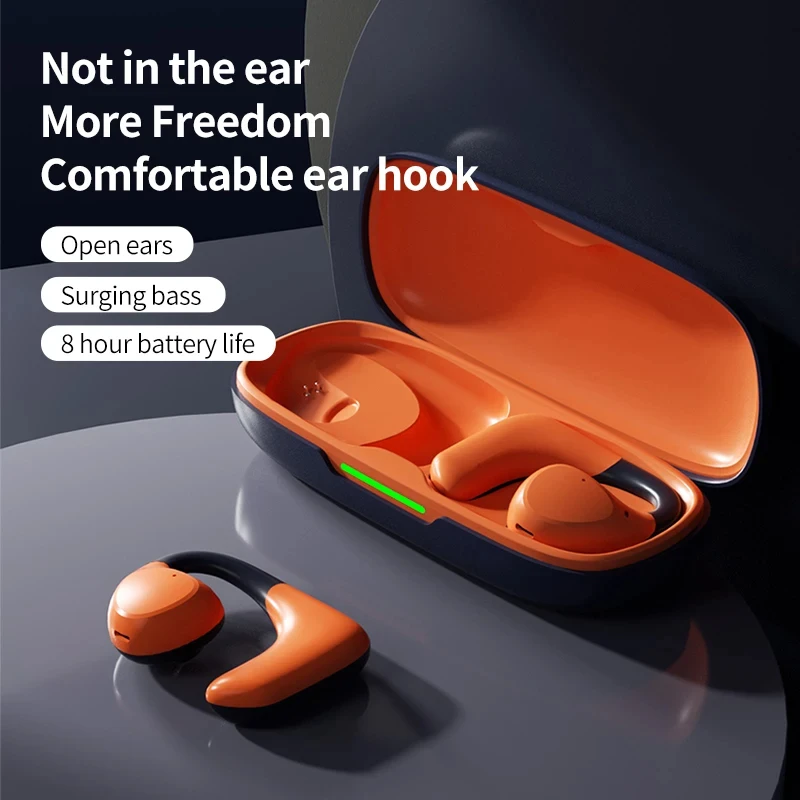 

Bluetooth Earphones Open Air Conduction Earphone TWS True Wireless CVC Noise Cancellation HiFi Headphone BT 5.3 20 Hours Working