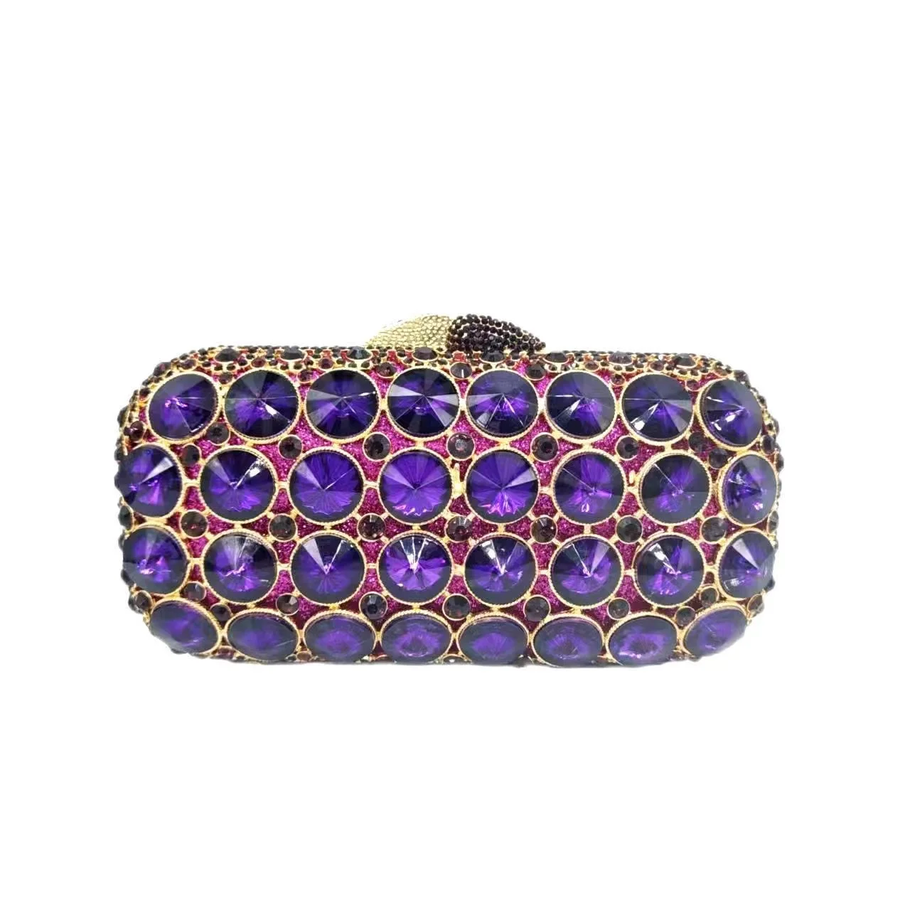 Crystal Shiny Rhinestones Diamond Evening Bag Women's Handbag Luxury Glitter Metal Box Wedding Party Clutch Purse Shoulder Bag