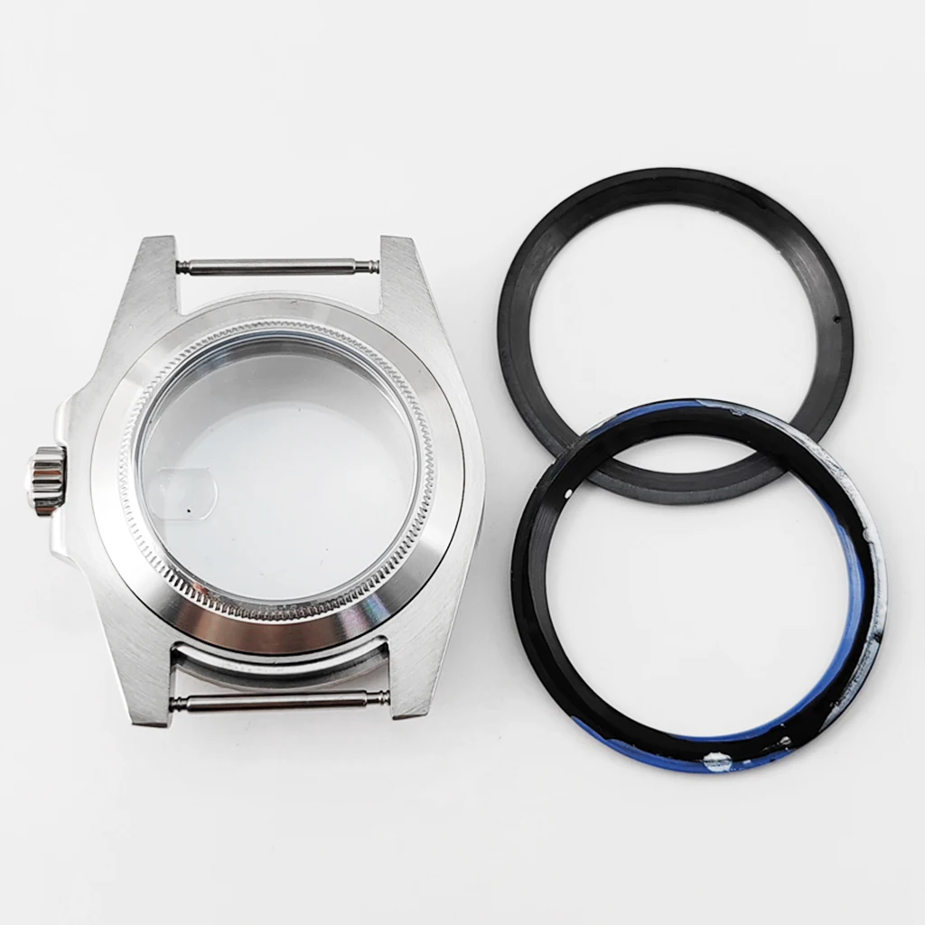 40mm Watch Case Bezel Stainless Steel Sapphire Glass For NH35 NH36 ETA2824 PT5000 Watches Accessories Parts