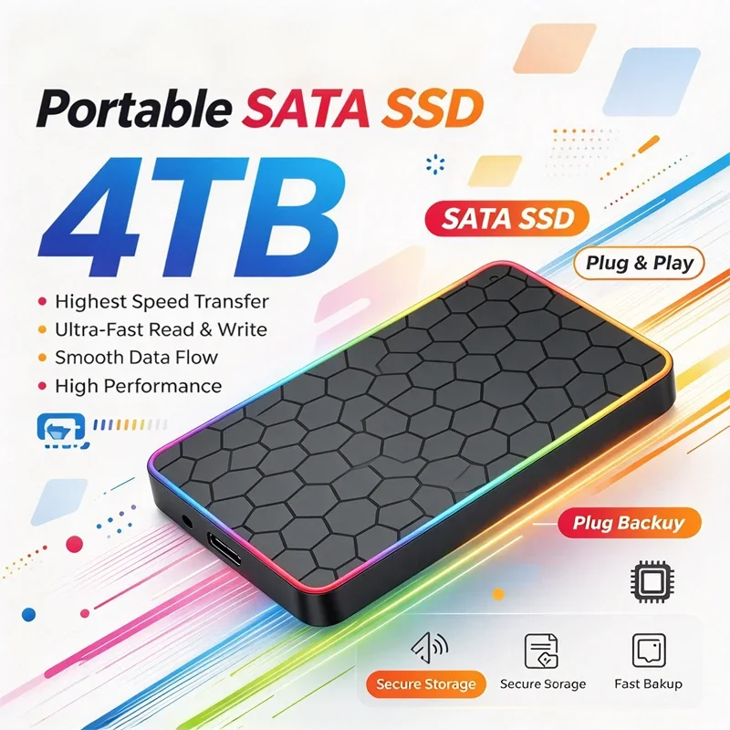 Element RGB Portable External Hard Drive, USB3.0 Plug & Play, 500GB‑4TB for PC Laptop Mac Media Backup