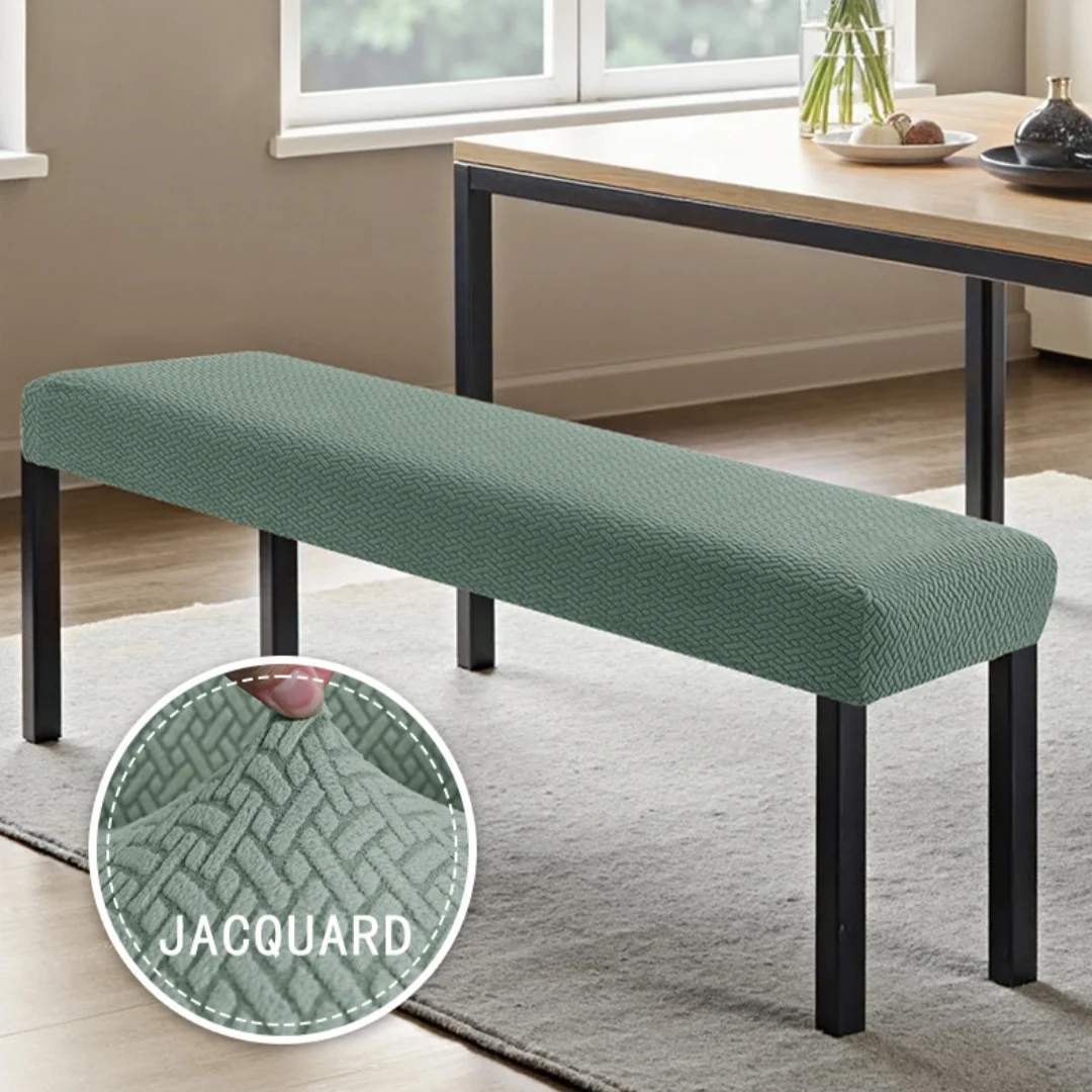 1PC Stretch Jacquard Esszimmer Bank Abdeckung Wohnzimmer Anti-Staub Abnehmbare Bank Schonbezug Waschbar Bank Sitz Schutz
