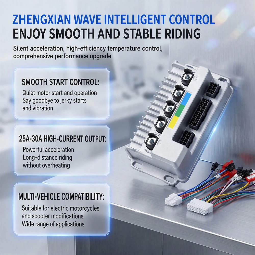 36V 48V 60V 64V Sine Wave Three-mode Module Controller 25-30A 500W-1000W Motor Upgrade for Electric Bikes/Scooters