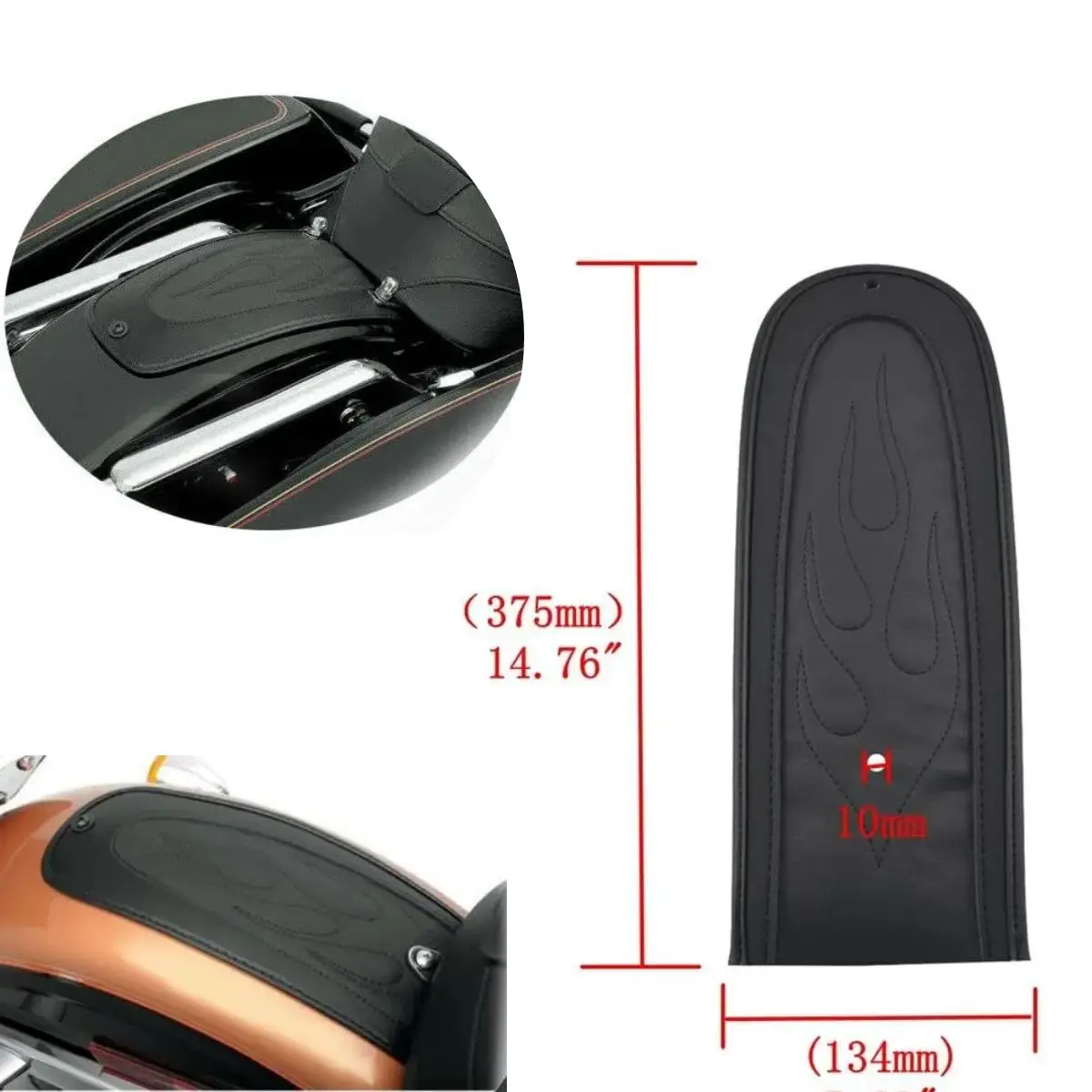 Motorcycle Accessories Black Leather Diamond Rear Fender Bib For Harley Sportsters XL883 XL1200 XL 883 1200 2004-2016