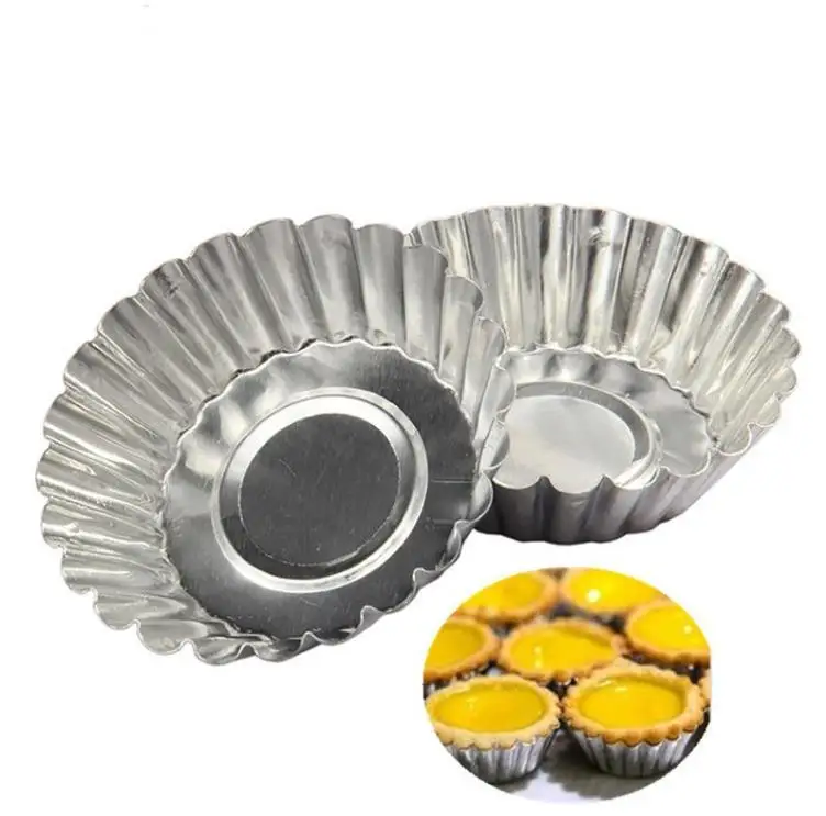 

1000pcs Flower Shape Egg Tart Mold Aluminum Metal 7 cm Cupcake Cake Cookie Mold Tin Baking Egg Tart Tools SN4142