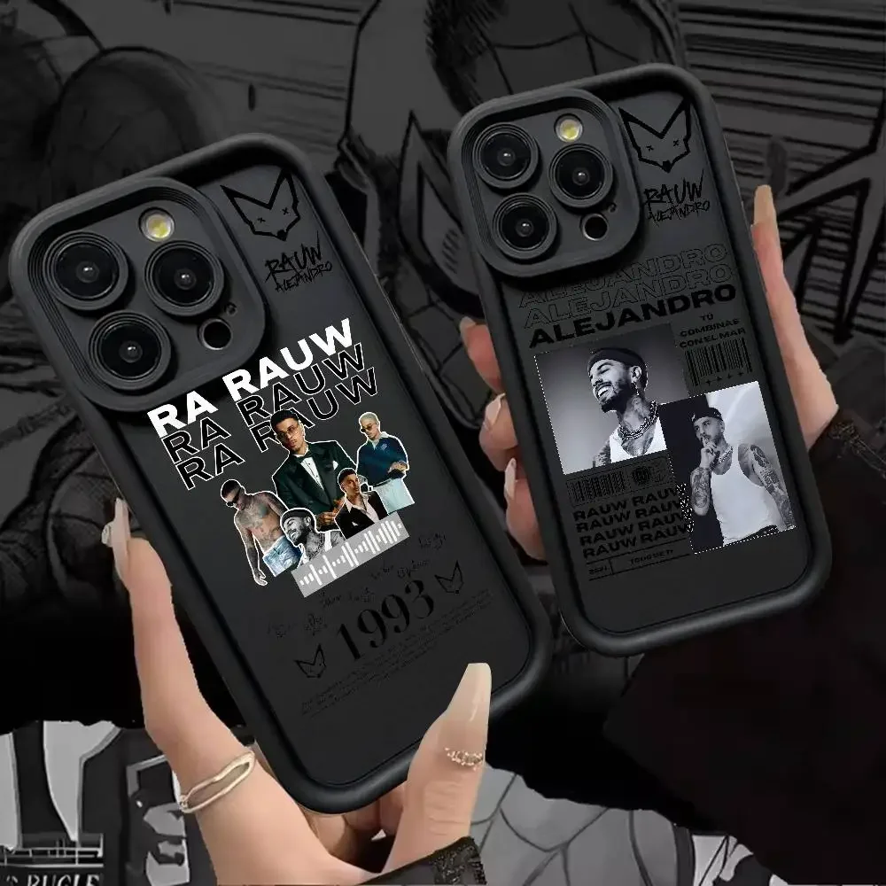 

Epc Music R-Rauw Alejandro Rap Phone Case For iPhone 17 16 15 14 13 12 11 Pro Max Plus Black Full Coverage Soft Shockproof Cover