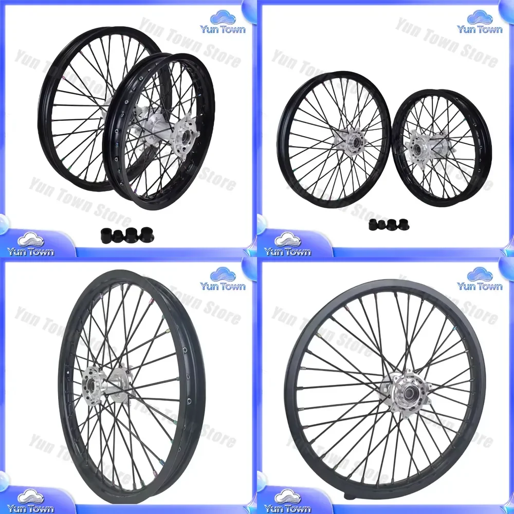 Motorcycle Wheels Set for YZ125 YZ250 YZ450 YZF250 YZF450 Supermoto Motocross Dirt Bike 18 19 21 Inch Alloy Rim Front Rear