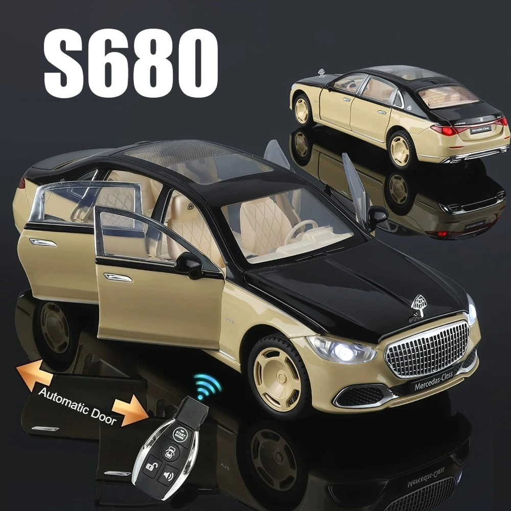 

1:24 S680 VS680 Remote-controlled Car Model Toy Alloy Diecast Door Opened Music Light Pull Back Models for Kids' Edutainment