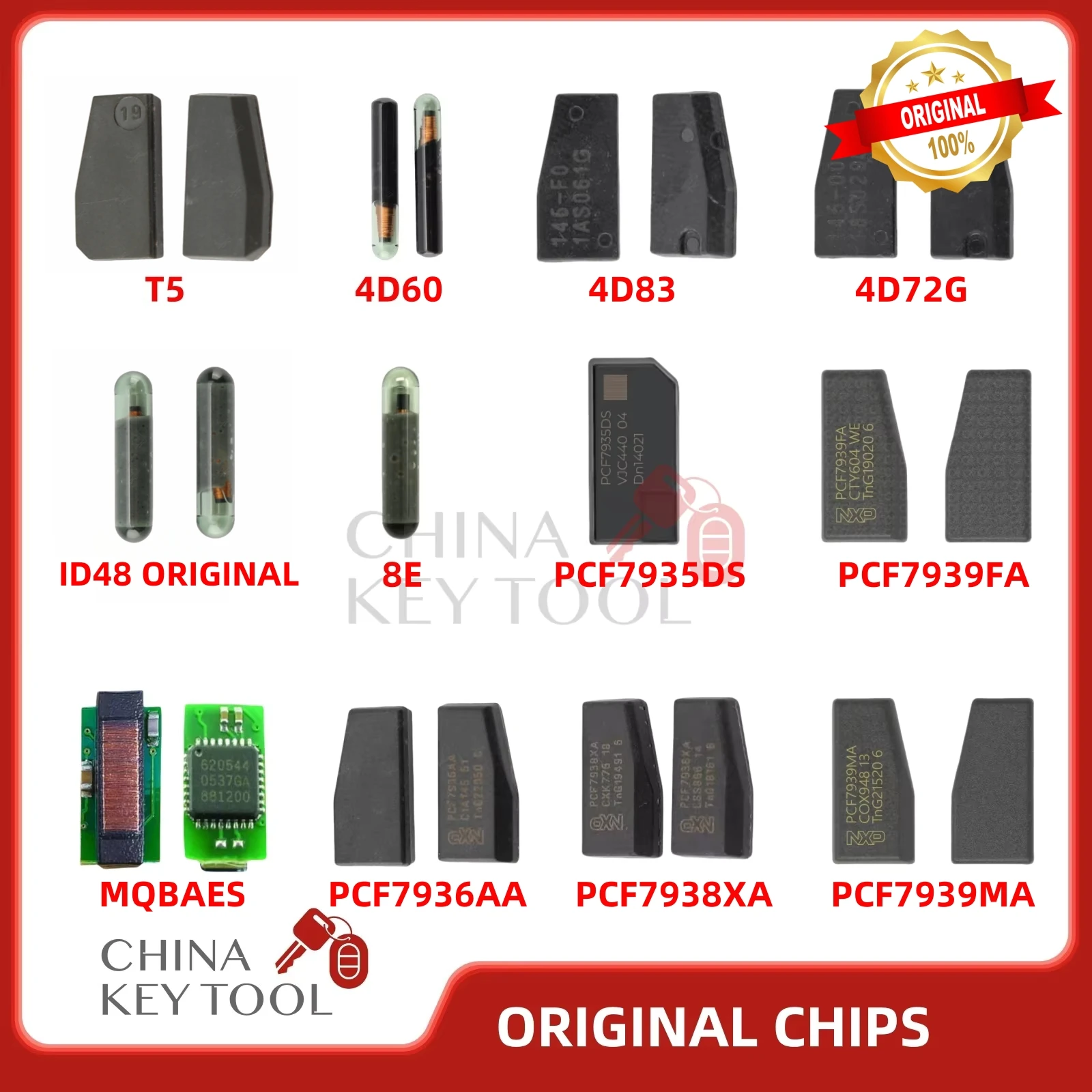 1PCS Original Car Key Transponder Chip ID48 PCF7935DS PCF7936AA PCF7938XA PCF7939MA PCF7939FA MQBAES 4D83 8E T5 4D60 4C 4D72G