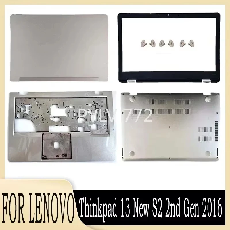 

New LCD Cover for Thinkpad 13 S2 2nd Gen 2016 Durable Back Cover and Bezel with Upper Cover Silver