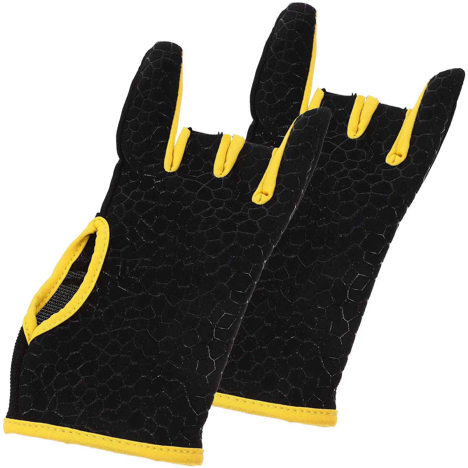 

1Pair Professional Bowling Gloves 3-Finger Exposure Design Anti-Slip Silicone Palm Fit Breathable Flexible Sports Gloves S M