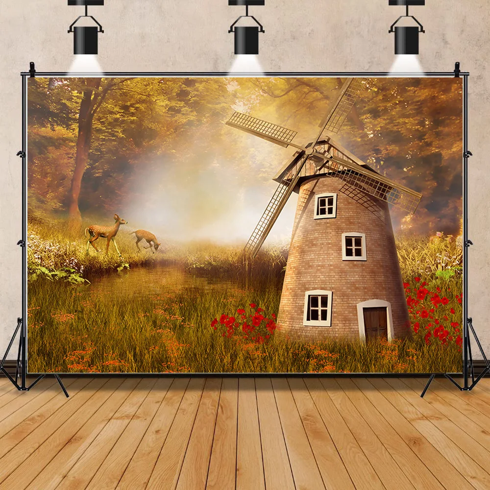

SHUOZHIKE Dreamy and Beautiful Secret Forest Garden Children's Birthday Photography Background Studio Shooting Props HY-01