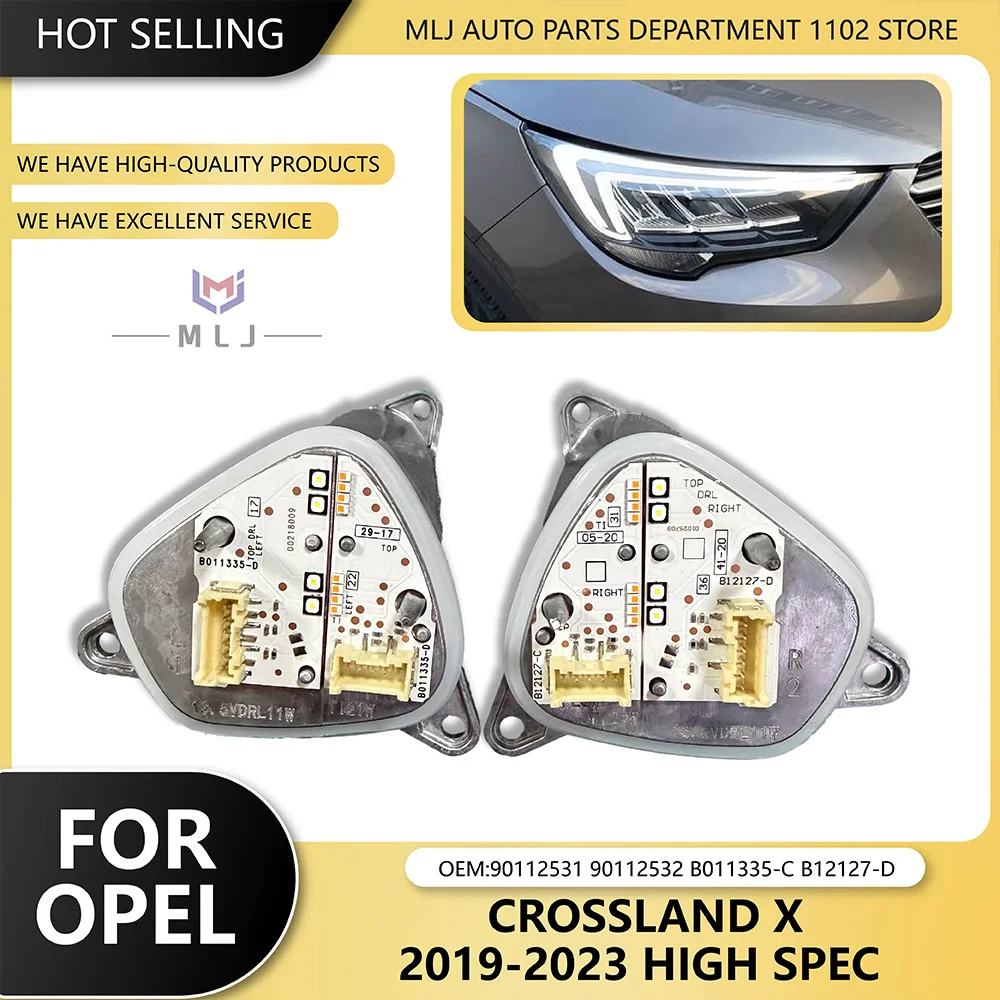 90112531 90112532 For 2019-2023 Opel Crossland X High-spec Headlight Module DRL Turn Signal Light Source Unit B011335-C B12127-D