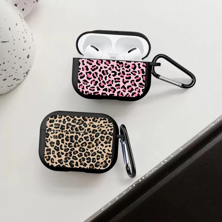 Kopfhörerhüllen Schutzhülle für Airpods 4 Pro Pro3 3 1 2 Pro2 Modisches Leopardenmuster