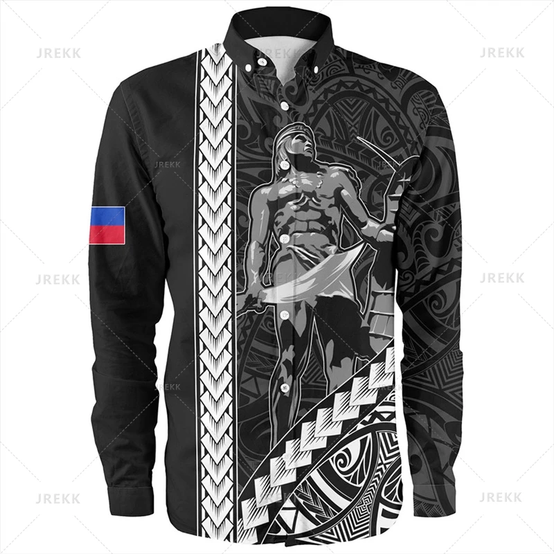 Small Size Vintage 3D Proud To Be Philippines Print Long Sleeve Shirts Mens Philippines Ethnic Patterns Graphic Shirts & Blouses