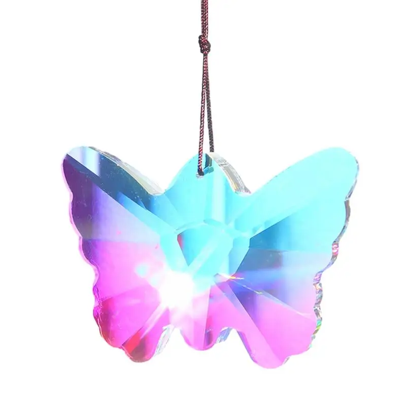 Crystal Butterfly Ornament Rainbow Maker Crystal Sun Catcher Colored Light Making Prism Ornament Window Sun Catcher For Wedding