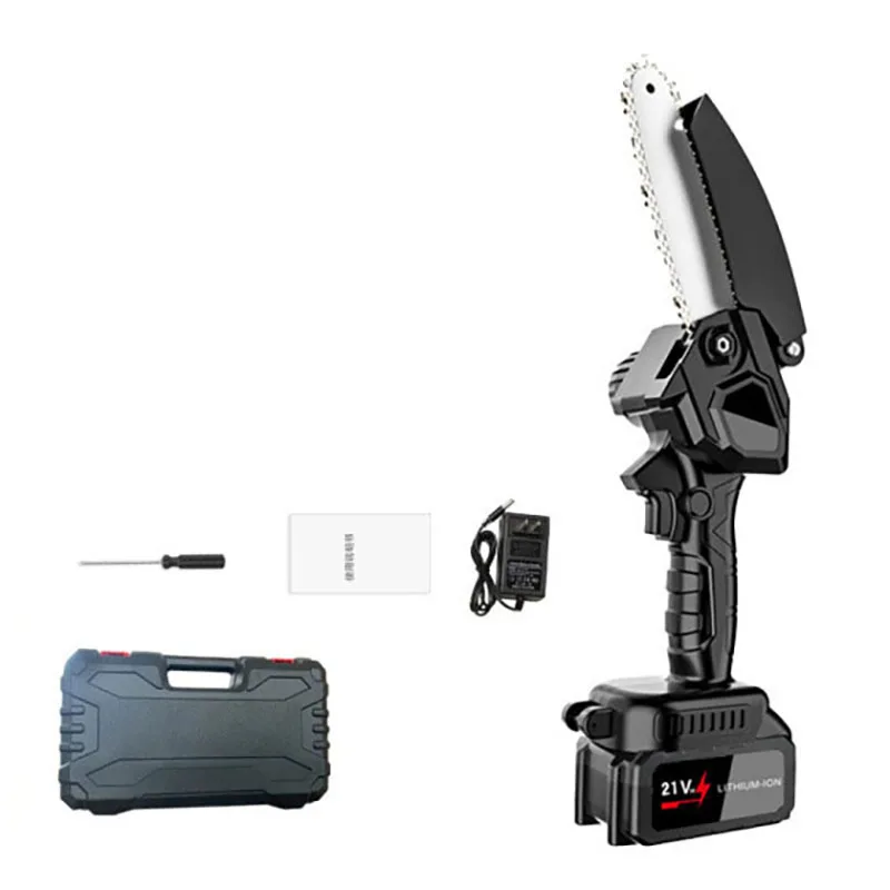 6Inch Rechargeable Lithium Chainsaw,Handheld Portable Wood Tree Cutting Saw