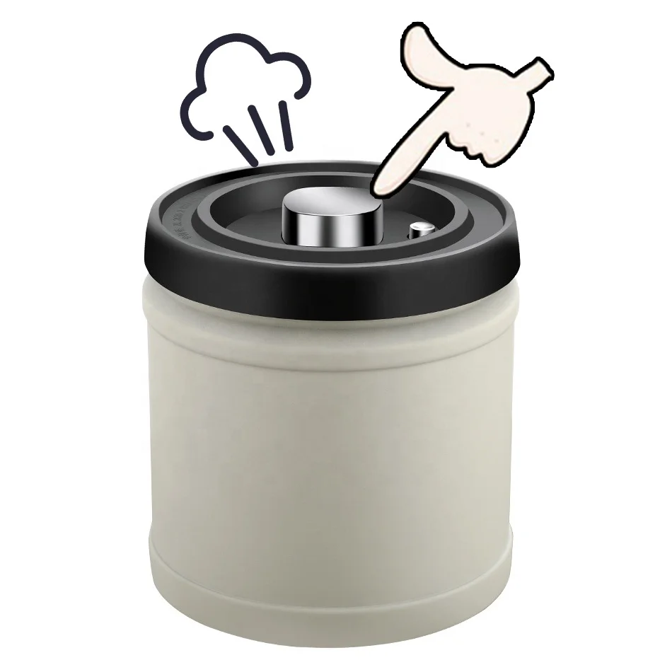 Empty Food Grade Airtight Air-tight Press Vacuum Coffee Storage Sealed Tank With Degassing Valve