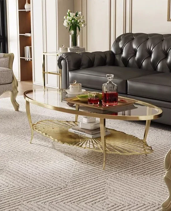

Light luxury and high-end living room corner balcony small round table