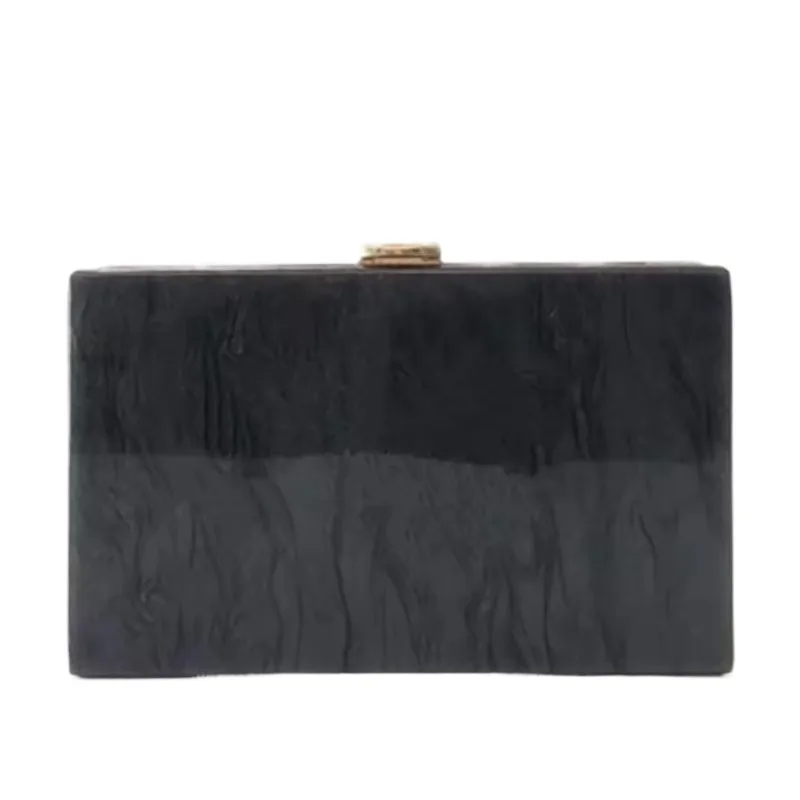 Clutches For Women Luxury Designer Acrylic Evening Purse Black Pearl Shoulder Crossbody Bags Vintage Wedding Party Chain Handbag