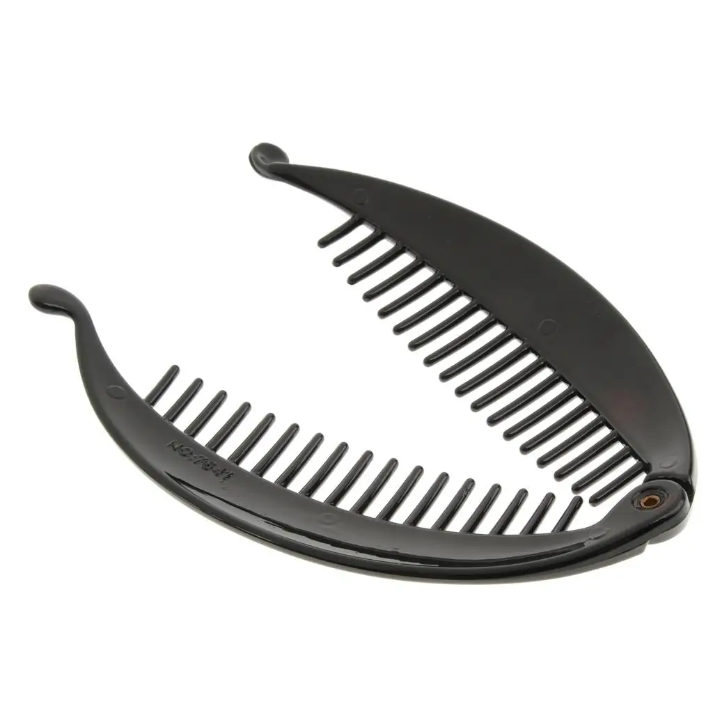 Resin French Hair Clasp Strong Comb Grip Ponytail Holder Cute Hair Clip for Girls School Hairstyles 3
