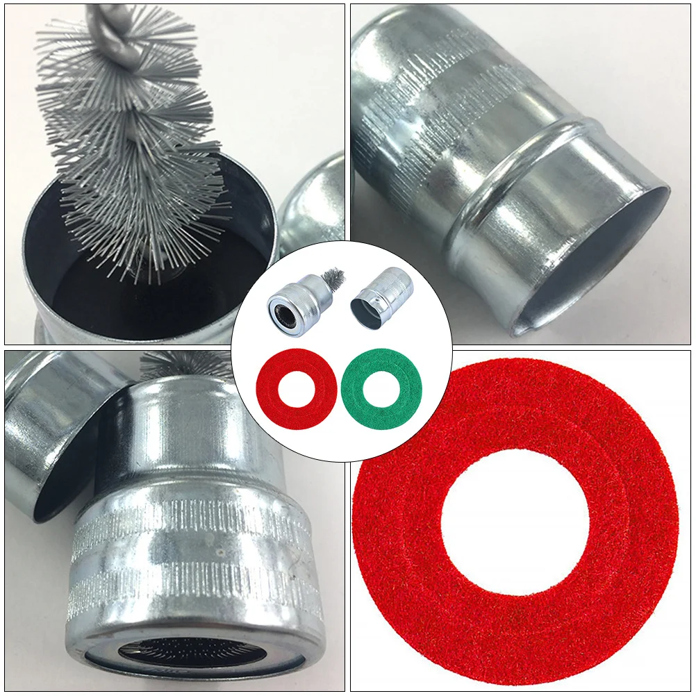 

1 Set Terminal Cleaning Brush With Spacer Heavy Duty Steel Bristles For Car Maintenance Wheel Rims Washing Tool