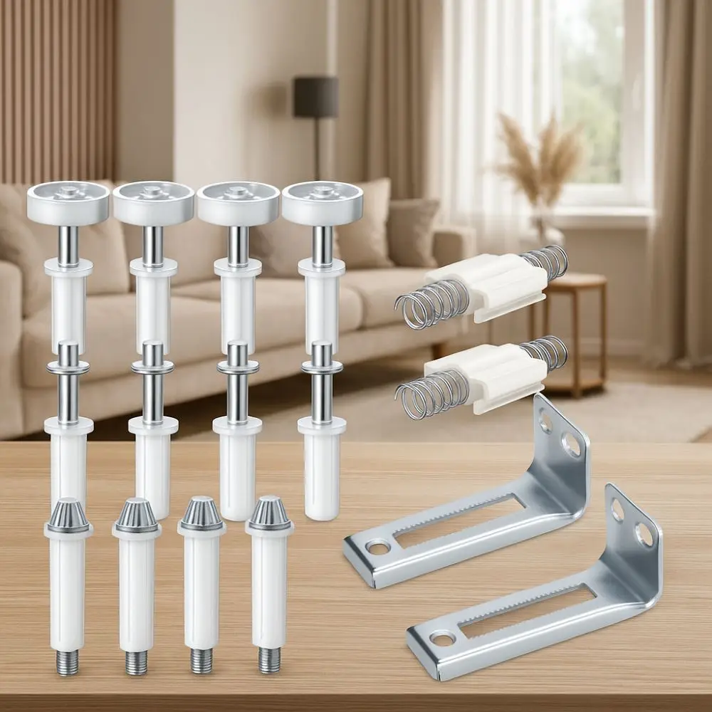 

16PCS Bifold Door Top Pivot Safe To Install Durable Bifold Door Hardware Stainless Steel Steel Spring Bi-fold Door Hinges