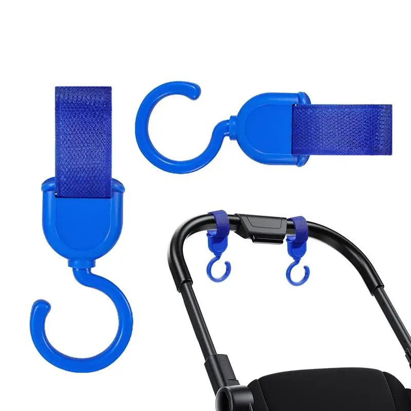 Stroller Hooks Rotatable Stroller Clip Accessories Stroller Organizer Hook Convenient Multi-Purpose Mommy Bag Hanger For