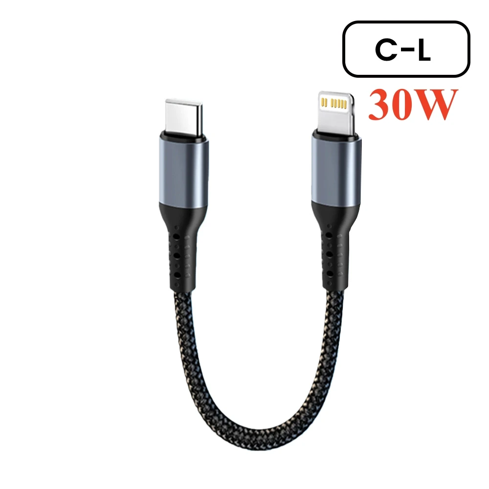 Crouch 90 graden korte kabel USB Type C naar Type C 6A 66W snel opladen 25CM 50CM Power Bank USB C-kabel voor iPhone Huawei Xiaomi - afbeelding 1