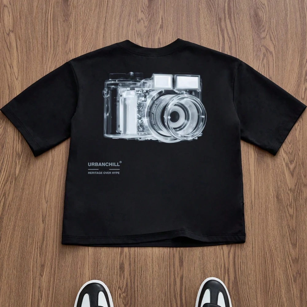 2026 Transparent Camera Family Matching Print T‑Shirt Adults Kids Tech Photography Street Graphic Loose Short Sleeve Street Tee