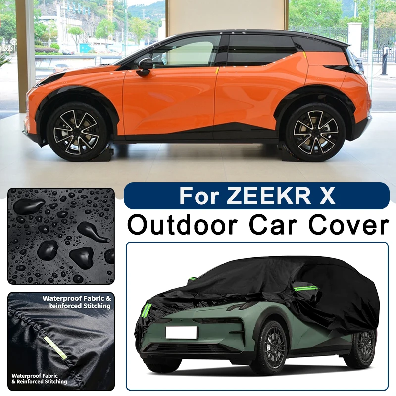 

Outdoor Car Cover Waterproof Dustproof UV Sun Protection, Full Car Protector Exterior Accessories For ZEEKR X 2023-2026