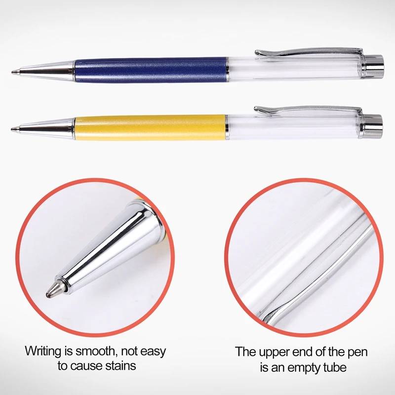 27 opakowań kolorowych pustych tubek pływających długopisów kulkowe długopisy do tworzenia ulubionych płynny piasek długopisów