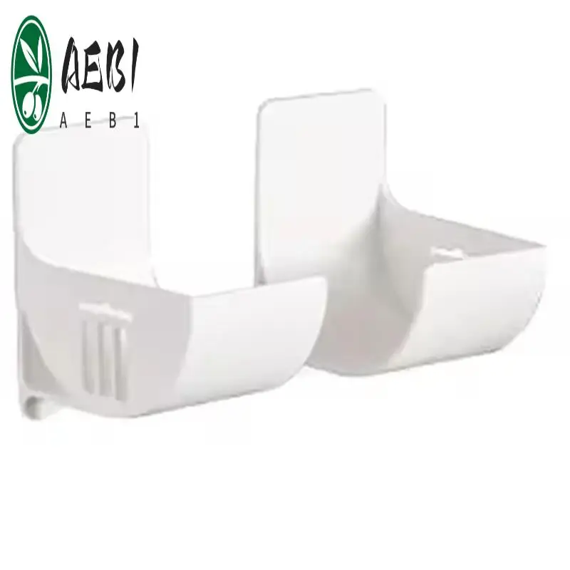 

AEB1-Wall Mounted Organizer For Kitchen, No Hole Storage Tray, Cling Film & Trash Bag Holder,Refrigerator Side Storage Shelf