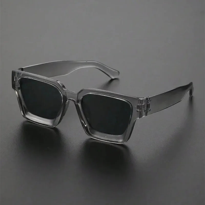 Unisex Plastic Fashion Square Frame Sunglasses For Street Photography And Beach Trips Driving Accessories Glasses