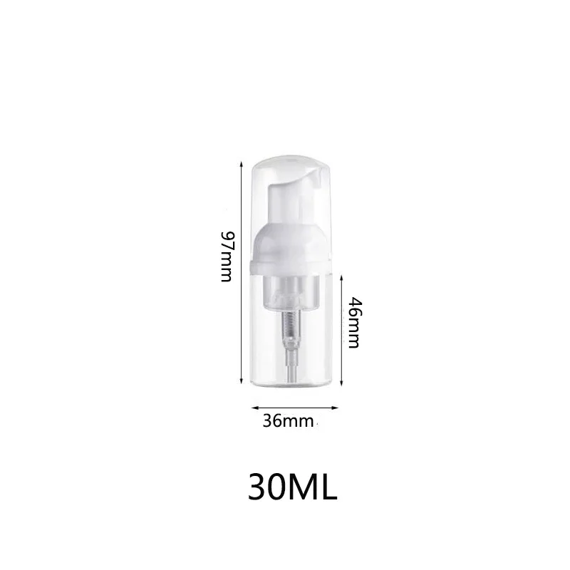 12pcs 30/60ml Portable Foam Bottle Empty Pump Clear Bottle Lotion Shampoo Dispenser Hot Koop Refillable Bottles pump foam bottle