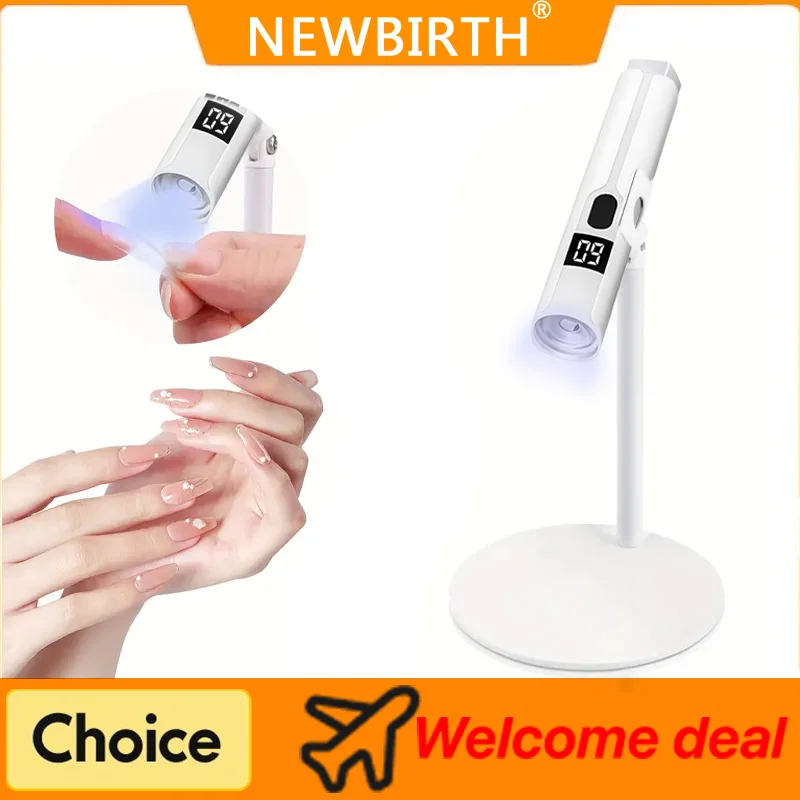 

Portable LED Nail Lamp - Rechargeable Gel Polish Dryer with Digital Display, USB Charging, Fast Curing for Manicures & Nail Art