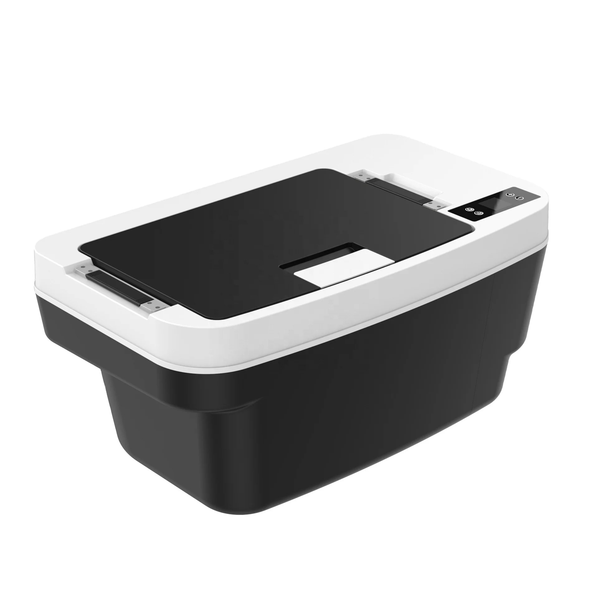 Para Tesla Model Y Trunk-35L 12V/24V refrigerador portátil para coche con compresor congelador de coche, enfriador de viaje para acampar con Control por aplicación