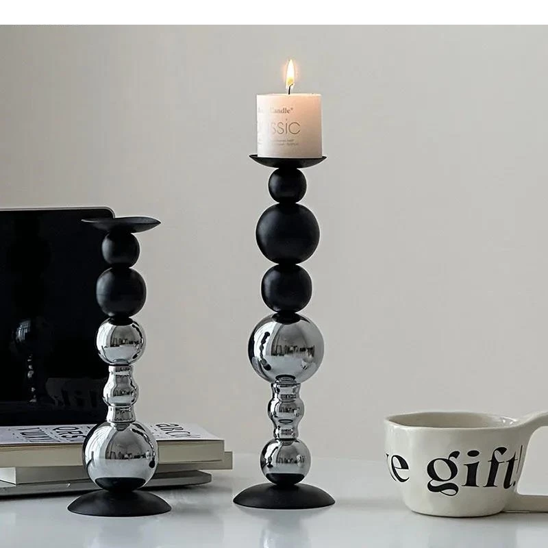 Sphericity Metal Candle Holder Ornaments Simplicity Cylinder Candlestick Desk Decoration Wax Melt Home Aroma Container
