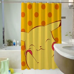 Pokemon Shower Curtains for Bathroom Curtain Folding Partition Bath Accessories Bedrooms Waterproof Fabric Things the Set Home