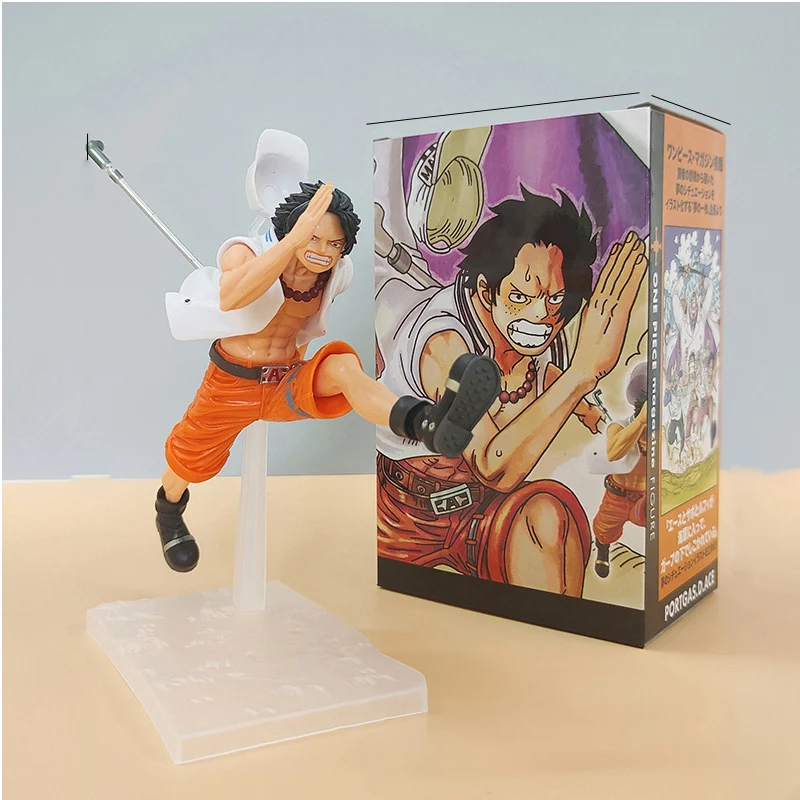 17cm One Piece Anime Figures Running Brother Monkey D Luffy Portgas Ace Sabo Action Figure Collection Model Ornaments Toys Gifts images - 6