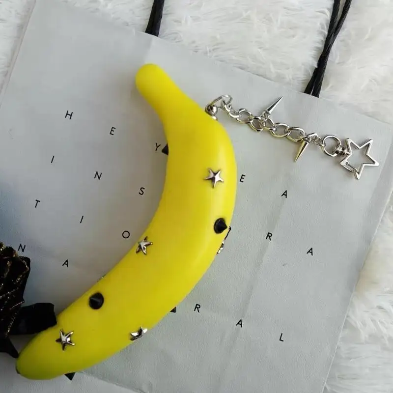 Urban Grunge Style Fruit Vegetable Key Chain With Alloy Construction Keychain Punk Fashion Keychain Charm
