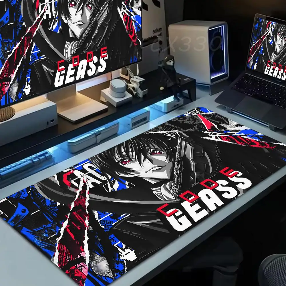 

Коврик для мыши Code Geass, большой коврик для компьютерной мыши, офисный коврик 1000x500 мм, XXL, нескользящий резиновый коврик для клавиатуры для ПК, геймера, настольный коврик