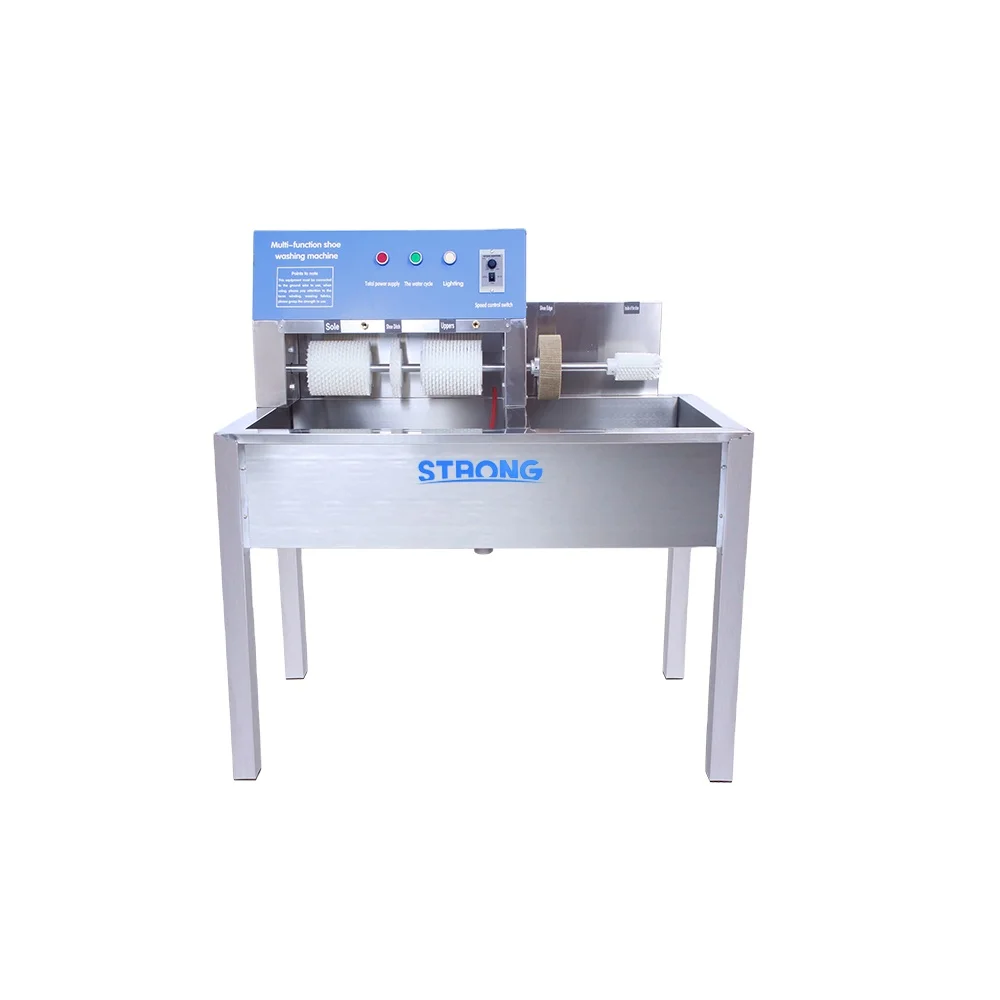 Simple style stainless steel shoe washing equipment automatic or semi-automatic shoe shine machine