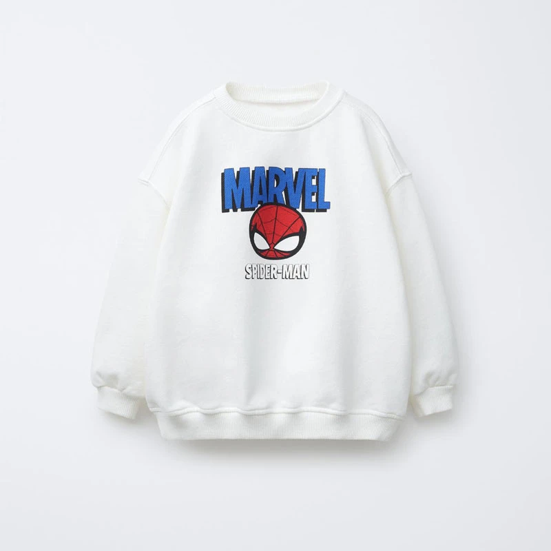 Sudaderas con estampado de Spider-man para niños, nueva sudadera con capucha de dibujos animados, Tops de manga larga con cuello redondo, ropa para niños, primavera y otoño, nuevo