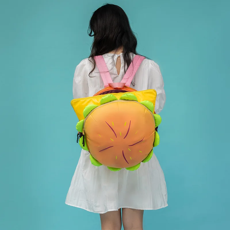 Cute Hamburger Backpack For Girls Super Kawaii Student Backpack Women Bag Book Bag School Backpack For College Students