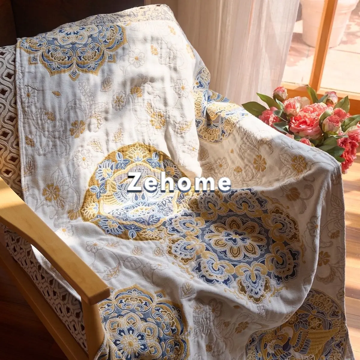 75 * 150Cm Intangible Cultural Heritage High-end Splendid Jacquard Super Soft Bath Towel Tapestry