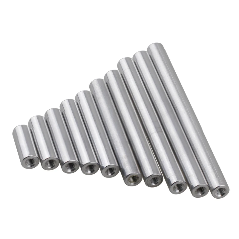 2-10pcs Aluminum Standoffs M2 M2.5 M3 M4 M5 M6 round Aluminum Spacer Standoff Rods Pillars For fpv RC Multirotors