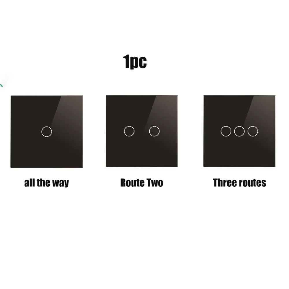 Glass Panel Touch Sensor Switch Touch Control Wireless Wall Light Switch LED Backlight 1/2/3 Gang Smart Switch Lighting Control