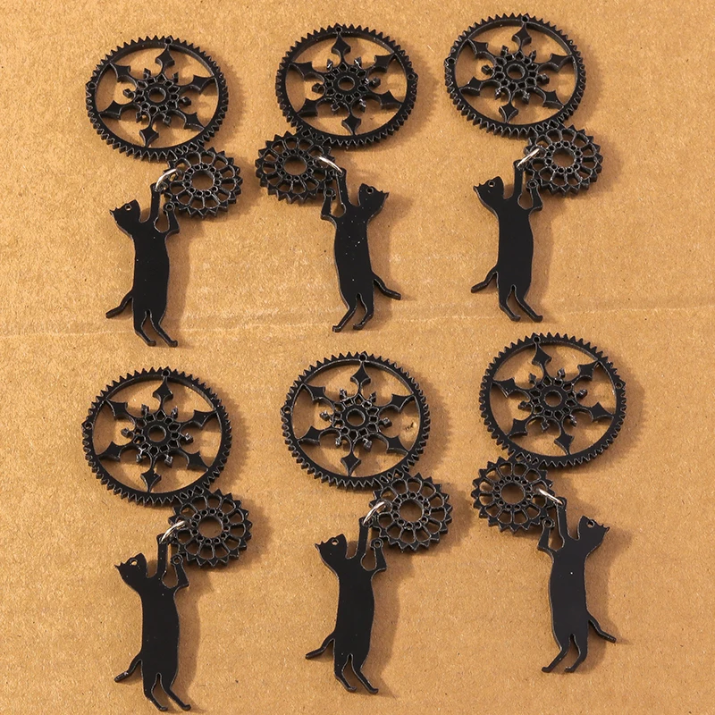 5 stücke Acryl lustige Katze Charms für Schmuck machen Panda Anhänger DIY Ohrringe Halskette Kinder Schmuck Zubehör liefert – Detail 4