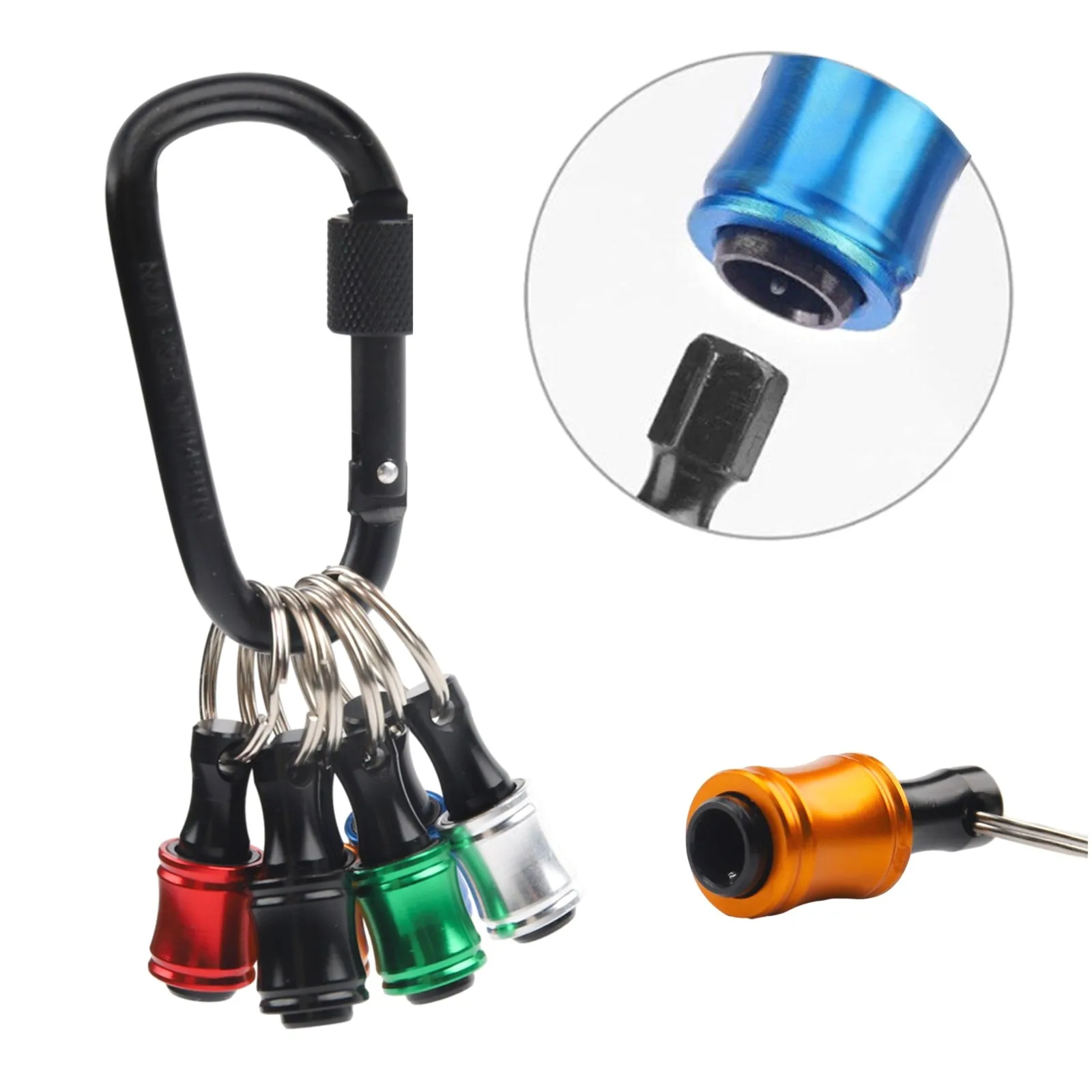 42/56/70-Piece Bit Holder Set  1/4" Hex Shank Quick-Release Socket Holders for Impact Drivers & Drills | Compact Keychain & Extension Bar Design | Easy Bit Swap, Durable Tool Organizer for Home DIY & Workshop Use